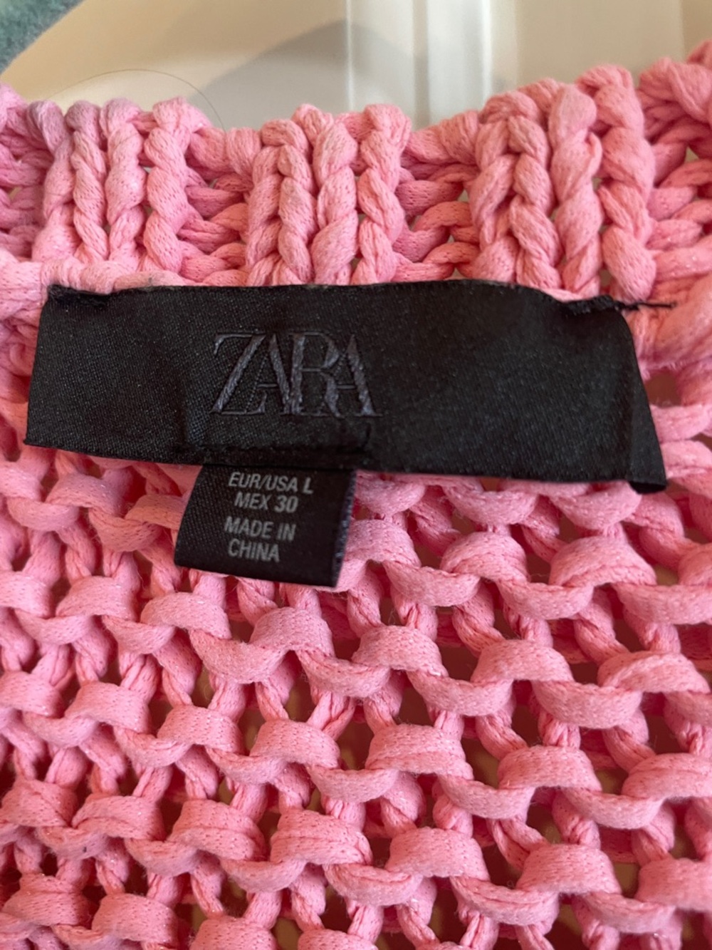 Zara Cable-Knit Sleeveless Cardigan in Soft Pink - Picture 9 of 9